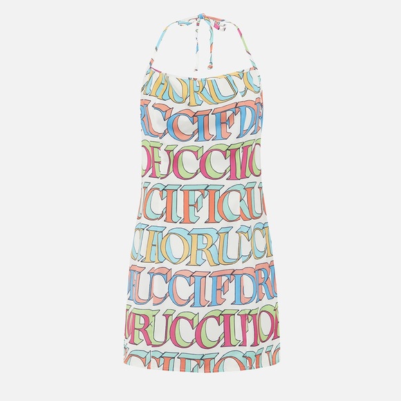 NWT ~ FIORUCCI / Logo Print Mini Dress in Multi - Picture 4 of 6